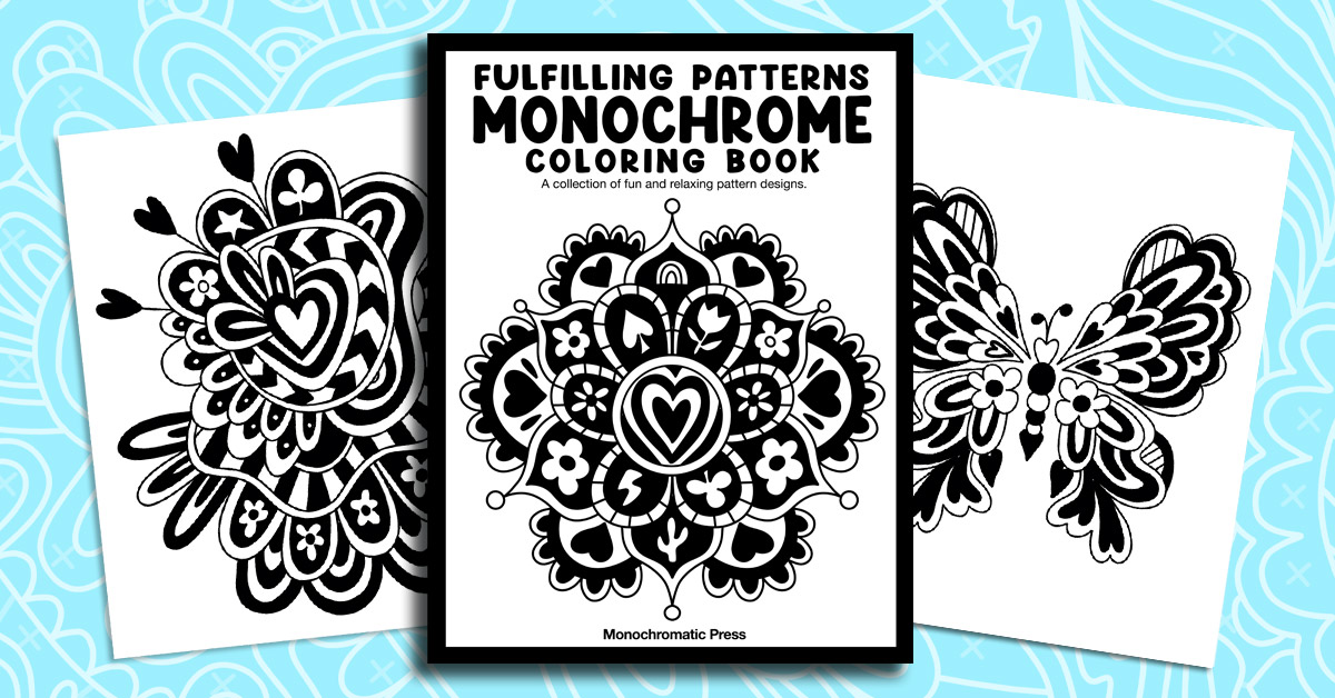 Fulfilling Patterns Monochrome Coloring Book