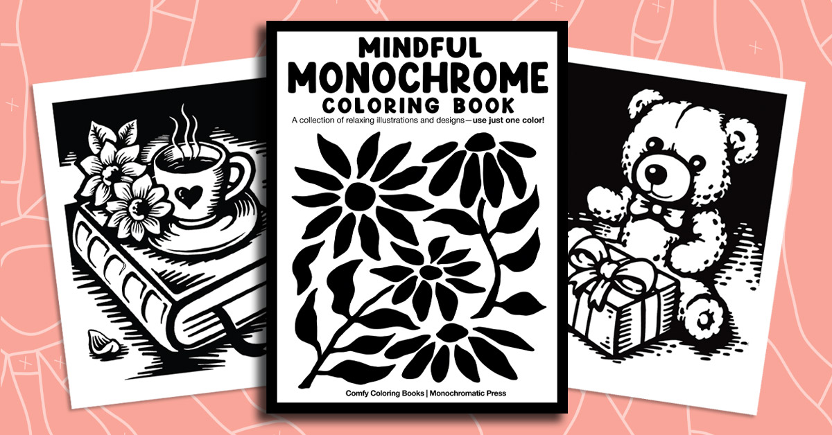 Mindful Monochrome Coloring Book